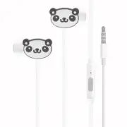 Gabba Goods Panda Bears Earbuds With Microphone NEW