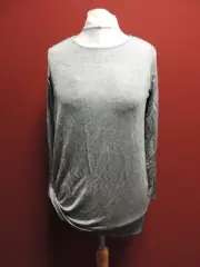 Dorothy Perkins Silver Sparkle Side Knot Top UK 14 RRP £22 LN132 TT 02