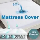 Mattress Protector Terry 100% Cotton Bed Matress Waterproof Single King Baby Cot