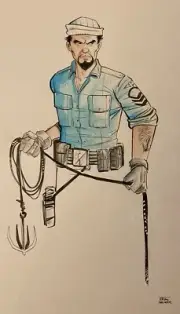 Shipwreck Original Art Sketch w/Color from Brian Shearer! GI Joe! Cobra! 11x17