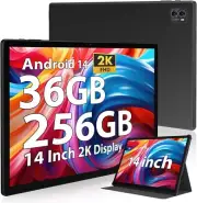 2025 14" Android 14 Tablet PC 2K Display 36GB RAM 256GB ROM WiFi Fast Charging