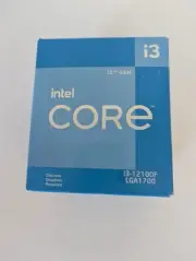 New Intel Core i3-12100F CPU Processor - up 4.3 GHz, 4 Cores, LGA 1700 + Cooler