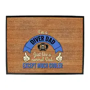 Ow Im A Diver Dad - Funny Novelty Doormat Man Cave Floor mat