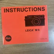 LEICA LEITZ M6 CAMERA ORIGINAL Instructions Owners Manual English New