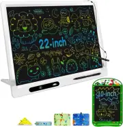 LCD Writing Tablet for Kids, 2 Pack 22Inch+10Inch Colorful Drawing Board Kids Wr