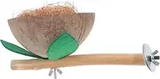 Toddmomy Coconut Shell Bird Nest with Perch Cozy Home for Small Birds Like Parakeets Cockatiels Lovebirds Unique Artisanal Design Easy to Install Bird Accessories for Pet Care