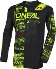 Oneal Element Attack Motocross Jersey, black-yellow, Size L Black Yellow