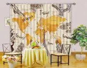 World Renowned Architecture 3D Curtain Blockout Photo Print Curtain Drape Fabric