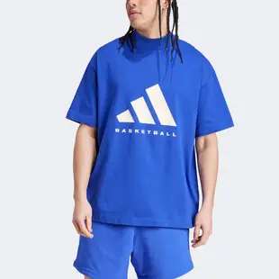 adidas 短袖 Basketball Tee 男款 藍 短T 棉質 愛迪達 籃球 【ACS】 IX1967