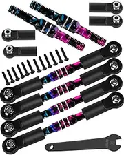 RCMYou RC Turnbuckles Camber Links Upgrades Part for 1/10 Big Rock V3 3S BLX / 1/8 Typhon 3S BLX/Mega 550,Aluminum Turnbuckles Camber Links Hops Up,Colorful(not for Big Rock V1/V2)