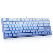 E-YOOSO Mechanical Gaming Keyboard with Gradient Blue PBT Keycaps Blue Switch...