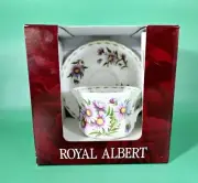 Royal Albert September Teacup and Saucer Set with Original Box