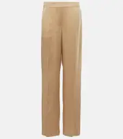 [Joseph] Joseph Tawa silk satin straight pants AU 12 beige