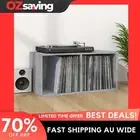 Vinyl Storage Box 2 Compartments Sturdy Engineered Wood 71x34x36 Grey 0121