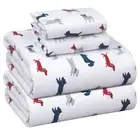 Flannel Sheets Full Size - 100% Cotton Double Brushed Bed Sheets Set, Deep