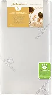 Juniper Dreams 5" Breathe Crib Mattress | Firm Infant Support | Hypoallergenic and Water-Repellent | Machine-Washable | Organic Cotton Cover | Greenguard Gold Certified Baby Bed Mattress for Cribs