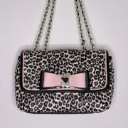 Betsey Johnson Leopard Bow Shoulder Bag mob wife