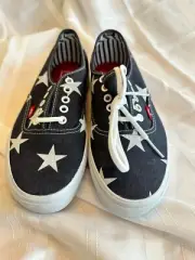 NEW Vans Authenti Stars & Stripes True White Shoes Sneakers US Mens 8/Womens 9.5