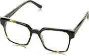 [A.J. Morgan] EXHALED-Optical Quality Readers Square Reading Glasses, Dark TORT, 52mm +