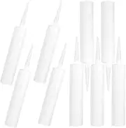 27 Pcs Caulking Sealant Tubes, Reusable Empty Hose Grout Tools White White Tile Caulk Tube Sealer Caulk Fillable Reusable Caulking Sealant Storage Tubes