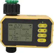 Luocute Solar Sprinkler Timer Adjustable Solar Panel Type C Port Automatic Watering Garden Hose Water Timer with Rain Sensor Yellow