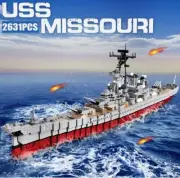 Xingbao WW2 USS Missouri Battleship Building Block Set In Retail Box! 2631 Pcs