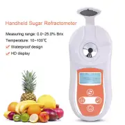 Digital Brix Meter Refractometer Food Fruit Sugar Concentration Tester 0 to 25%