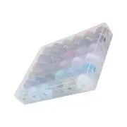 36-Color Sewing Thread Set Polyester With Bobbin Box For Household Cool Colors