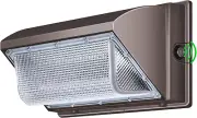 LED Wall Pack Light 120W with Dusk-To-Dawn Photocell 5000K 13800Lm Commercial an