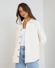 [Volcom] Volcom Women's Dede Shacket in Cloud White Size 12 12 Cloud White