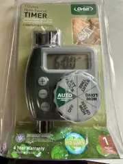 Orbit single-outlet hose watering timer. New, in original packaging.