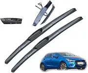 ,For Mazda 2,For Demio 2002~2019 DY DE DJ Car Accessories Front Windscreen Wiper Blades Brushes U Type J Hook 2007 2008 2015 2016