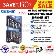 KINCROME 8 PIECE COMBINATION GEAR SPANNER SET - METRIC REVERSIBLE K3017