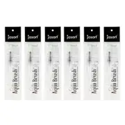 6x Jasart Aqua Brush Watercolour Painting 4x22cm Flat Medium Tip CLR Barrel Pen