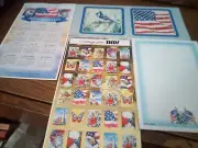 Lot of 4 DAV 2023 Patriotic Flag 8.5" Wall Calendar Card Coasters Stamps Notepad