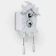 Chiming Classic White Cuckoo Wall Clock Hanging Bird Clock Home Decor Christm...