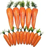 Artificial Carrots, 15 pcs Fake Carrot Easter Decor, Lifelike Faux Vegetable Carrots for Home Decoration Kitchen Photography Props