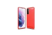 Samsung Galaxy S21 Plus Cover Case Brushed TPU Case - Red