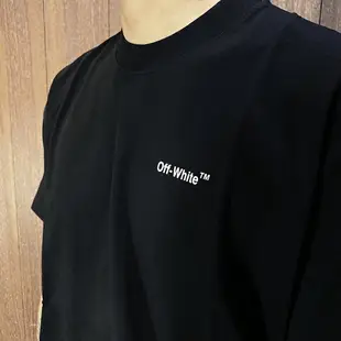 美國百分百【全新真品】OFF-WHITE T恤 棉質 潮牌 名畫 上衣 短袖 logo 短T 黑色 CJ85