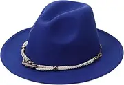 [ifundom] Men's Women's Fedora Hat Classic Jazz Hat Wide Brim Cap for Daily Casual Wear