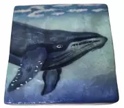 Square Humpback Whale Capiz Shell Box 4"
