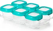 OXO TOT Baby Blocks Freezer Storage Containers (2 Oz), Teal, 1 Count (Pack of 1)