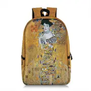 Famous Oil Painting Tears Kiss By Gustav Klimt Backpack Women Rucksack Canvas Travel Bag Students School Bags Laptop Book Bag qyhgutsa02cw