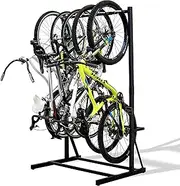 Teal Triangle Freestanding 5 Bike Storage Rack, The Original G-Bike, Indoor Garage Floor Stand, Bicycle Organizer