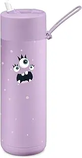 frank green Reusable Cup with Flip Straw Lid, Frankster Drinks Bottle for Kids, Spill and Leak-Resistant, Ceramic Lined - Flick, Lilac Haze 20oz