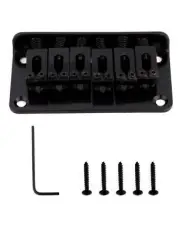 Metallor Top Load Guitar Bridge Tailpiece Fixed Hardtail Saddle Bridge Compat...