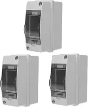Electrical Boxes Boxes 3pcs Box 2 Way Distribution Distribution Enclosure Power Controller din Rail Enclosure 2 Way Consumer Unit Plastic Enclosure Plastic case abs Outdoor White