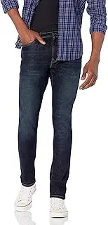 [Amazon Essentials] Men's Skinny-Fit Stretch Jean, Dark Indigo/Rinsed, 35W x 29L