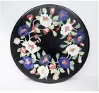 14 Inches Marble Coffee Table Top Inlay Semi Precious Stones side Table for Home