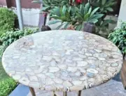 Agate Table, Agate Stone Table, Agate Outdoor Table, Patio Garden Deco Furniture